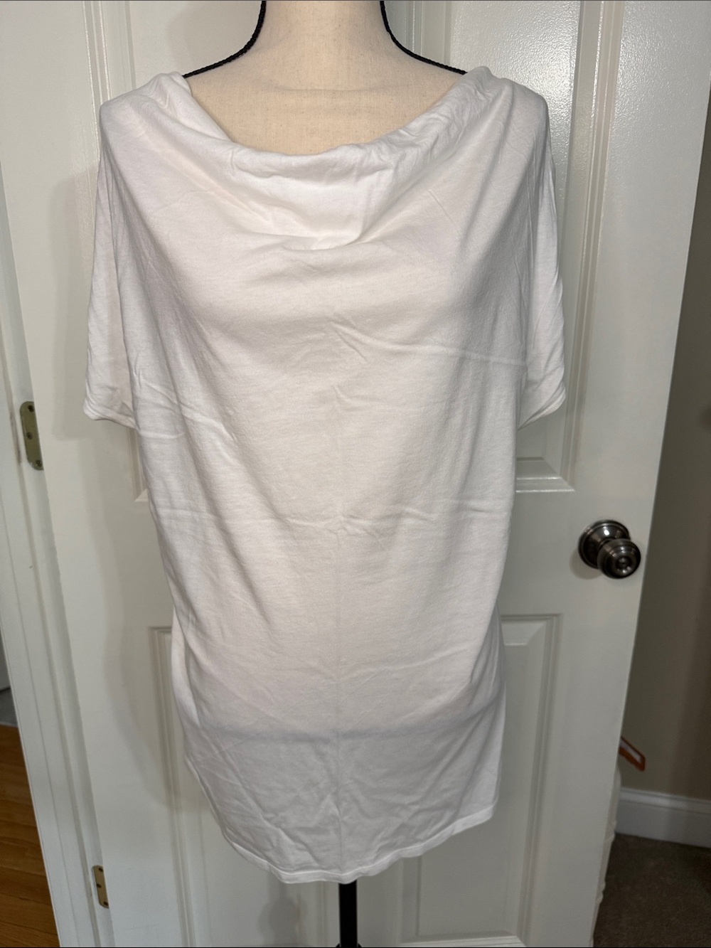 Merona White Boatneck Short Sleeve Tee